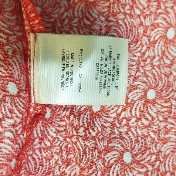 Anthropologie Maeve , Monaco long sleeve dress, color orange and white, … - Picture 5 of 6